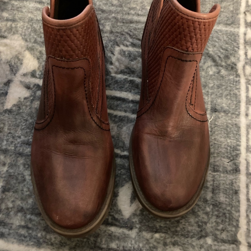 Women’s Roan dark brick red Leather Ankle Boots